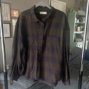 Everlane Checkered Long Sleeve Flannel